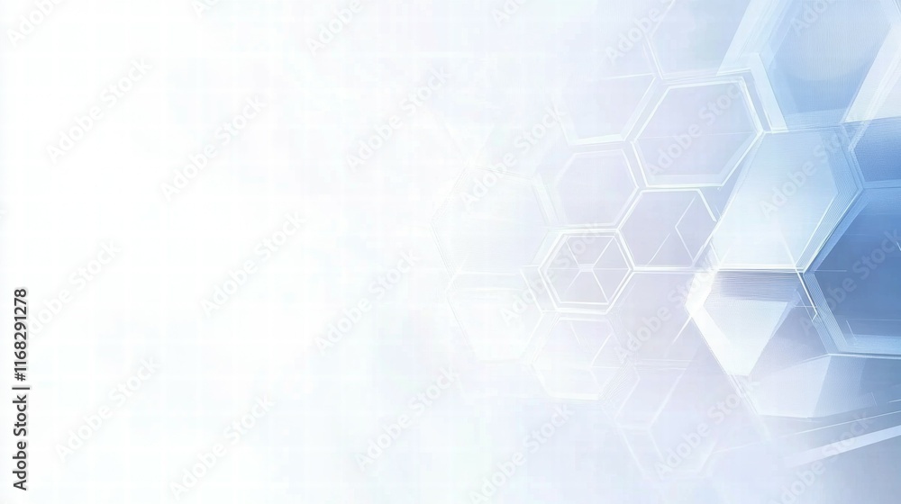 Aufkleber Abstract geometric background with hexagonal shapes and soft colors.