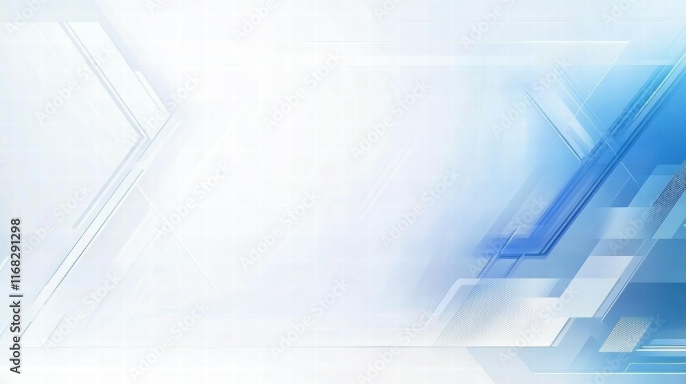 Aufkleber Abstract background with geometric shapes in blue tones for digital design and presentations.