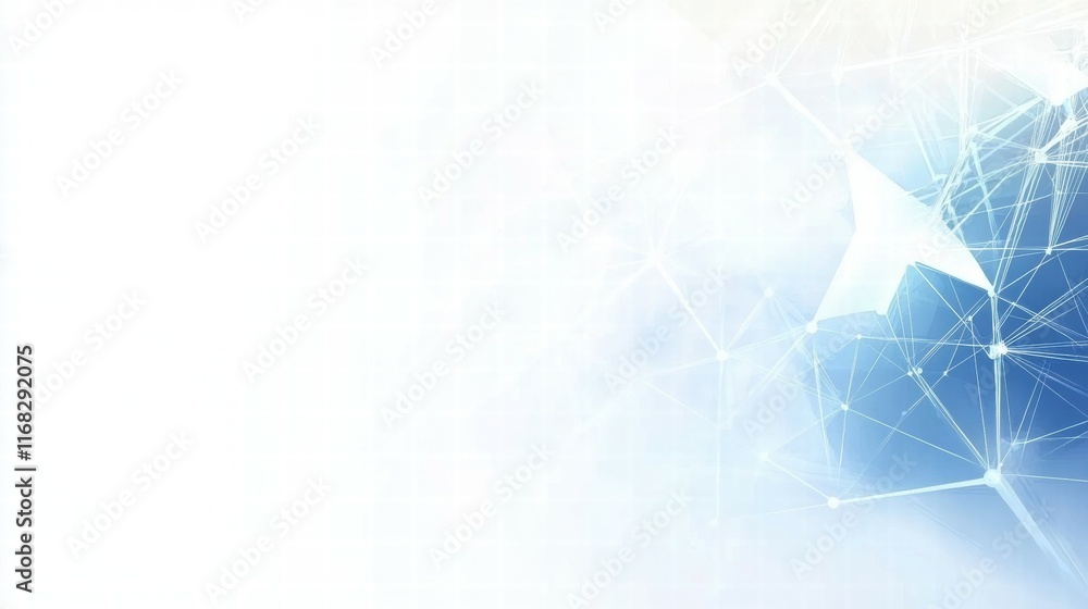 Poster Abstract digital background with geometric shapes and light effects.