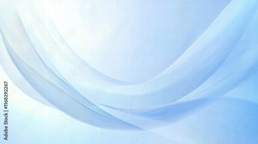 Poster a soft, abstract blue background with flowing shapes, ideal for presentations or digital design.