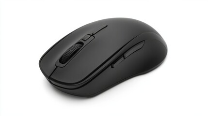 Sleek black wireless mouse designed for comfort and efficiency. Ideal for professionals and gamers alike. A perfect addition to any workspace. Generative AI