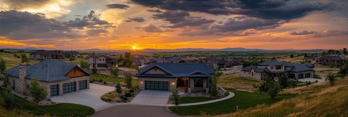 sunset over the river