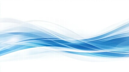 Fototapeta premium Abstract blue waves create a smooth, flowing design for backgrounds or digital projects.