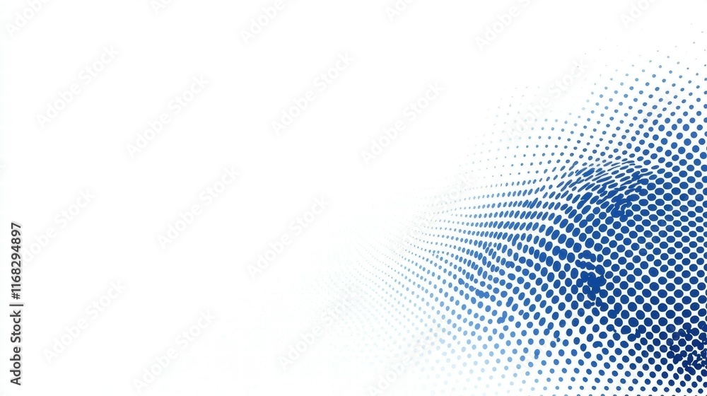 Aufkleber Abstract blue and white dotted pattern creating a sense of movement and depth.