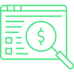 Financial Analysis icon single vector illustration