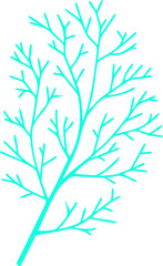 민트색 나뭇가지