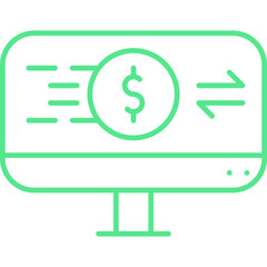 Online Transactions icon single vector illustration