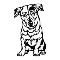 Jack Russell Terrier Dog Breed - Pet Vector Cut file, Dog Silhouette Stencil - Cricut file