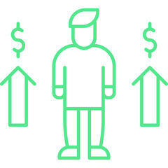 Personal Income icon single vector illustration