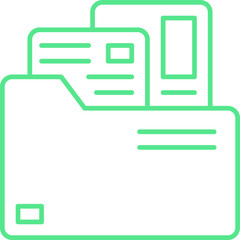 Portfolio icon single vector illustration