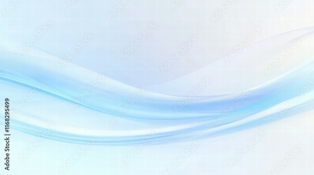 Poster Soft blue abstract background with gentle waves, suitable for design and digital projects.