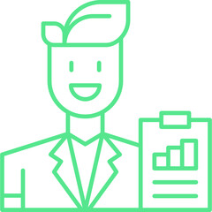 Business Analyst icon single vector illustration