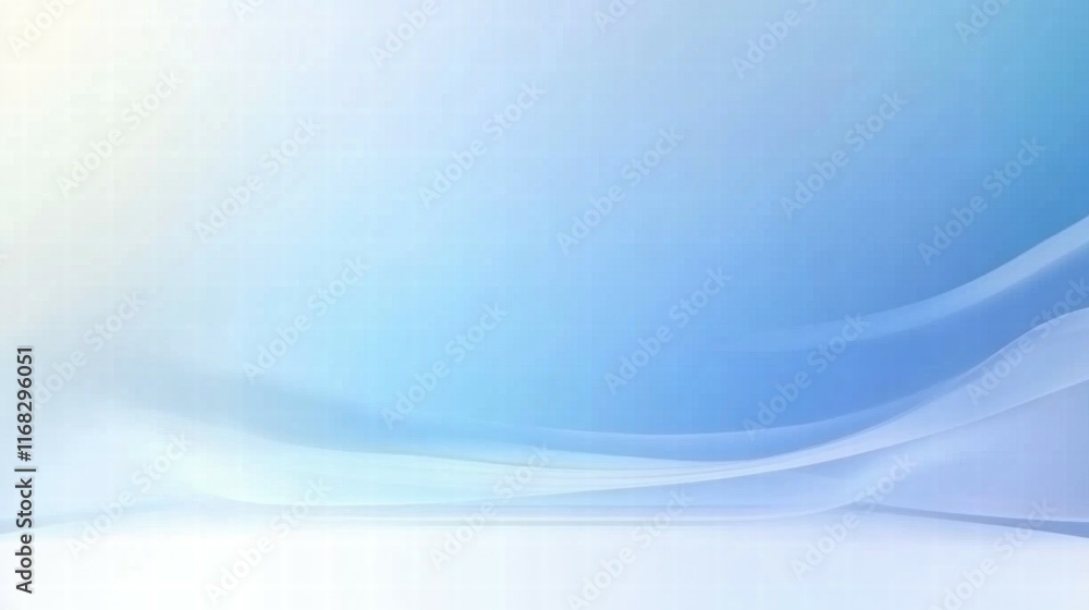 Aufkleber a smooth gradient background with soft curves in blue and white tones.