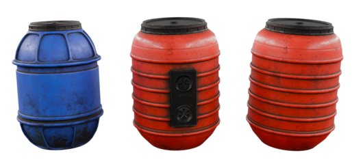 Sci-fi Barrel isolated on white