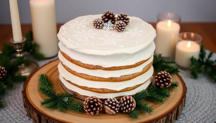 christmas table setting with christmas decorations