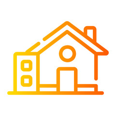 home Line Gradient Icon