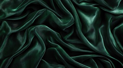 Fototapeta premium Shadowy dark emerald green background with smooth gradients into black, suggesting elegance.