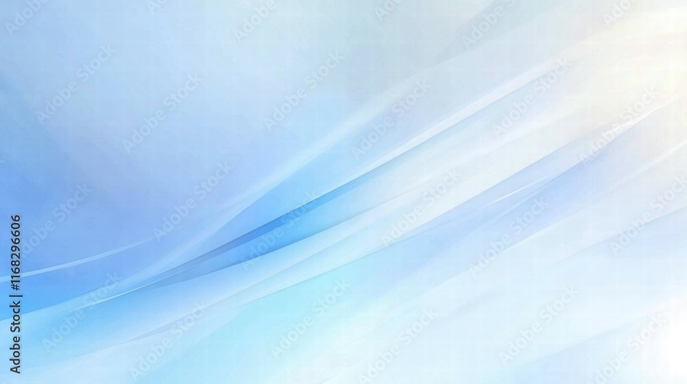 Aufkleber Soft blue abstract background with flowing lines, ideal for design and presentation use.