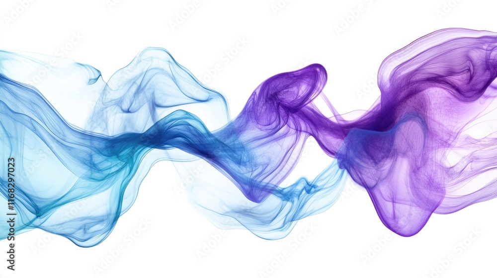 Poster smooth liquid gradients in aqua and lavender, creating an abstract wave-like background.