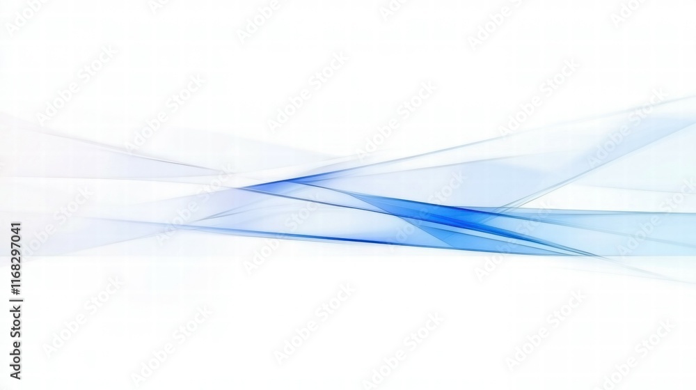 Poster abstract blue and white waves create a smooth, modern visual effect.