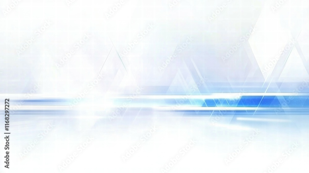 Poster abstract blue and white background with geometric shapes for design use.