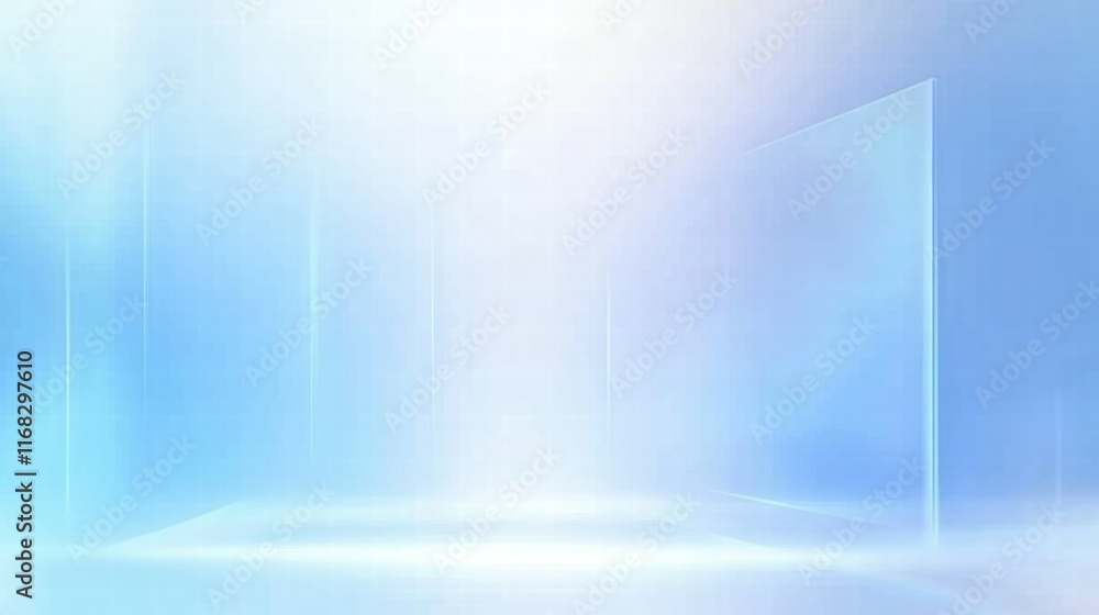 Poster a soft blue gradient background with light effects, suitable for digital design.