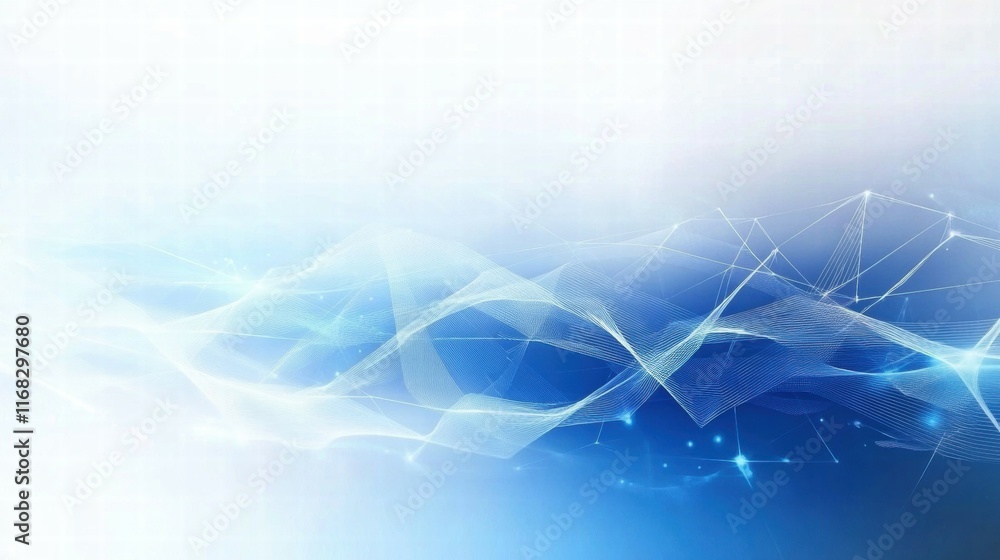 Aufkleber abstract blue wave design with light effects, suitable for backgrounds or digital projects.