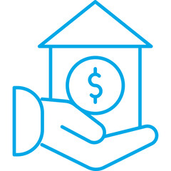Home Loan icon single vector illustration