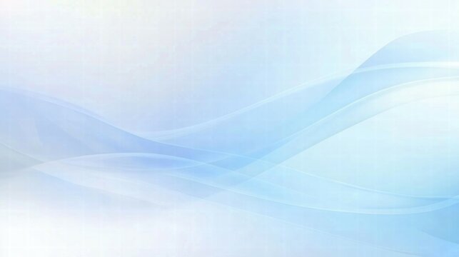 A soft blue abstract background featuring flowing wave patterns.