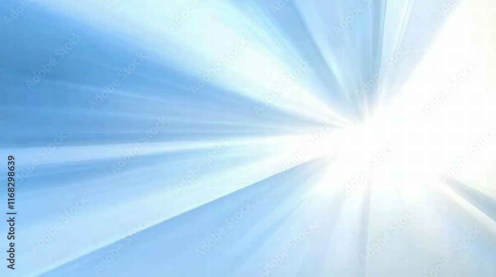 Poster A bright, abstract background with rays of light emanating from a central point.