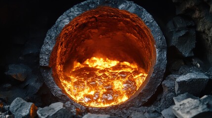 Molten Metal in Furnace