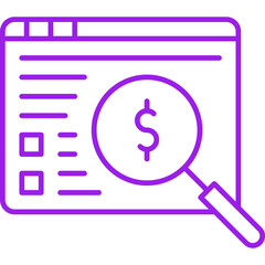 Financial Analysis icon single vector illustration