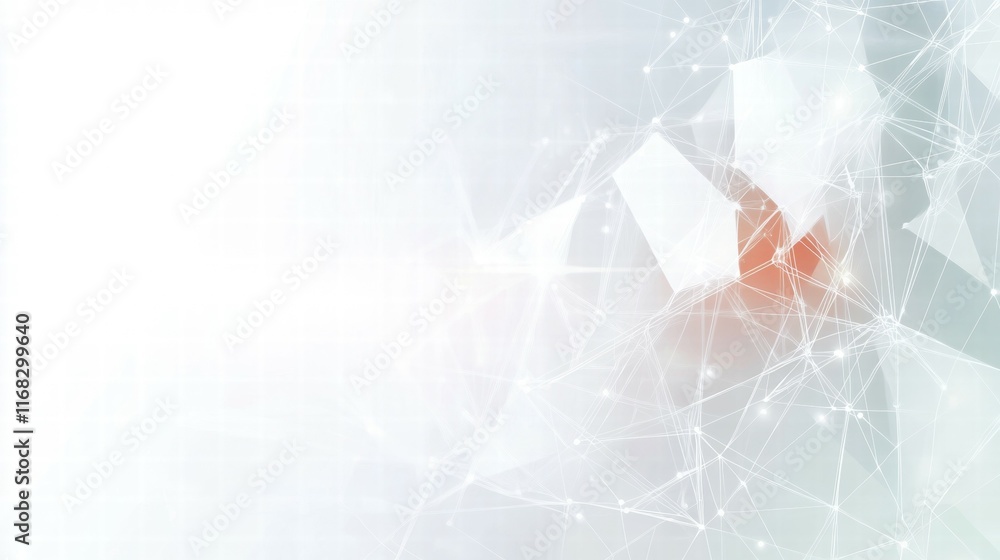 Aufkleber abstract digital design with geometric shapes and light effects.