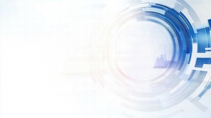 Obraz premium Abstract digital background with circular patterns and light effects.