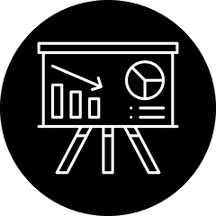 Financial Statistics icon single vector illustration