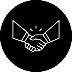 Partnership icon single vector illustration