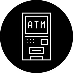 ATM icon single vector illustration