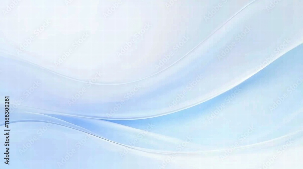 Poster Soft blue abstract waves create a calming and serene background.