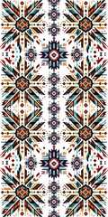 Tribal seamless pattern with shapes