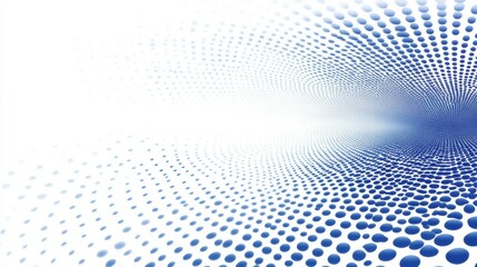 Abstract blue dot pattern creating a sense of depth and movement.