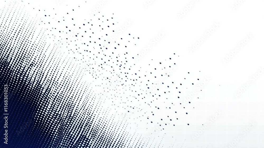 Poster Abstract gradient design with dots, transitioning from dark to light shades.