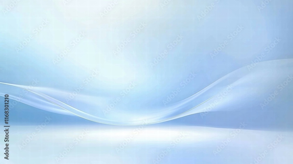 Poster A serene blue background with soft, flowing lines, creating a calming atmosphere.