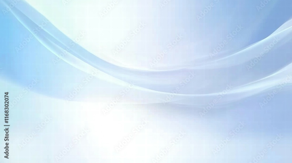 Poster a soft, abstract background with flowing lines in light blue tones.