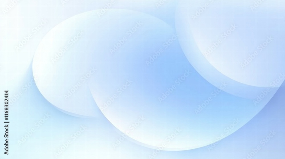 Aufkleber Soft blue abstract background with gentle curves and gradients.
