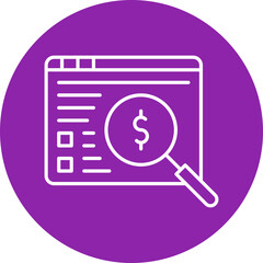 Financial Analysis icon single vector illustration