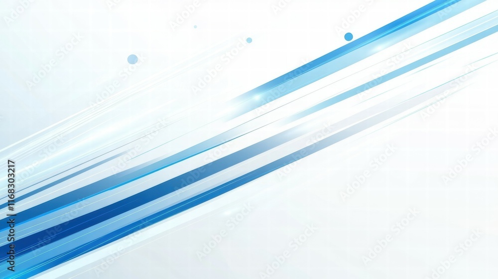 Aufkleber Abstract blue and white background with dynamic lines and shapes for design purposes.