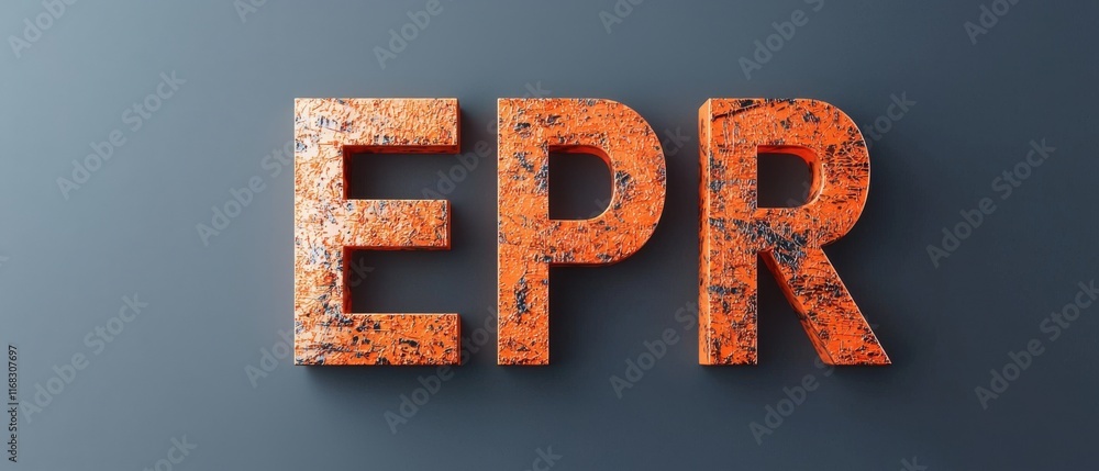 Poster extended producer responsibility concept. the image features the letters 