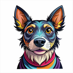 Cute Dog  logo vector design.