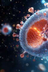 Illuminated Cell Membrane: A Scientific Visualization of Cellular Structures and Functions