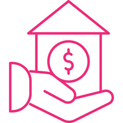Home Loan icon single vector illustration